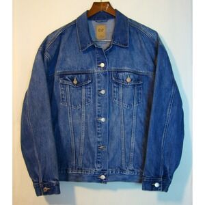 Gap Trucker Jacket Mens Oversize XL Denim Button Closure 100% Cotton  D121
